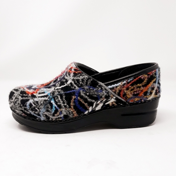 Dansko Confetti Scribble Felted Professional Clogs - Picture 2 of 14